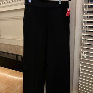 SPANX Black Wide-Leg Ponte Pants with Smooth Waistband